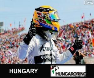 Puzzle Lewis Hamilton γιορτάζει τη νίκη του στο Grand Prix της Ουγγαρίας 2013